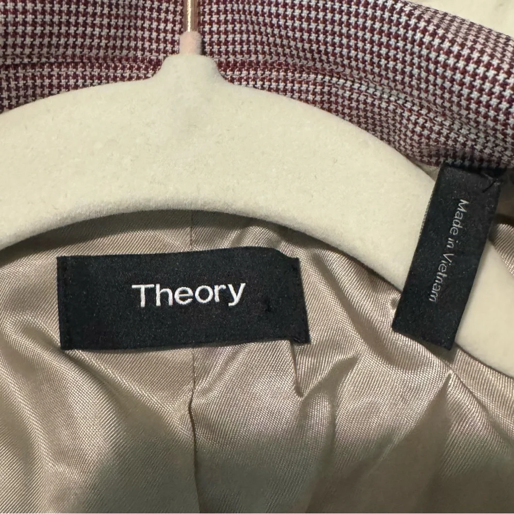 THEORY Mini Houndstooth Women’s Double Breasted Blazer - Picture 4 of 4